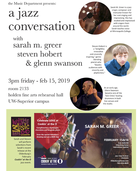 a jazz conversation with sarah m greer, steven hobert and glenn swanson