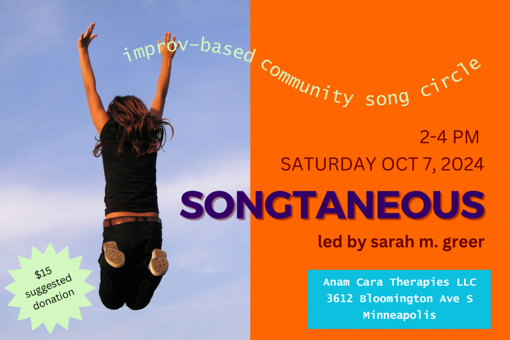 oct 5 2024 songtaneous flyer