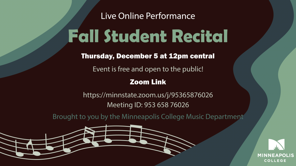 Fall student recital flyer